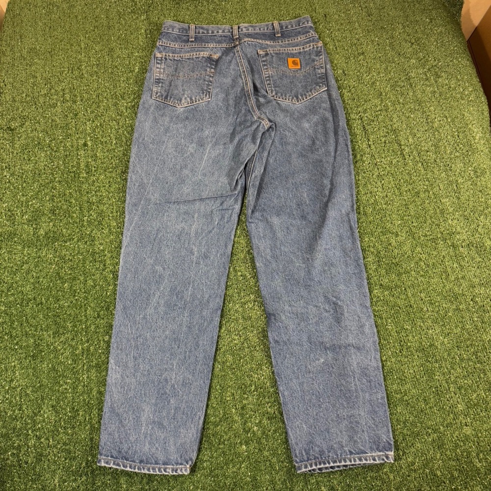 Carhartt B17-DST Relaxed Fit Tapered Leg Jeans Mens 36x34 Dark Stone Wash Denim
